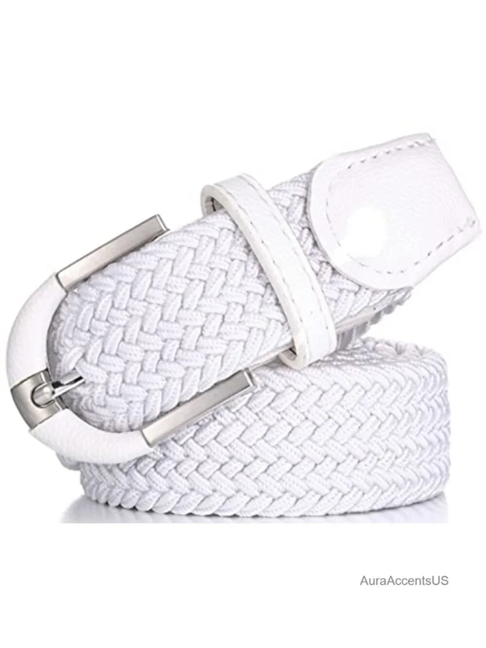 Stretch Woven Belt for Men - Golf Style, Prong Buckle, Gift Box